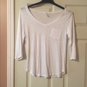 White top with pocket